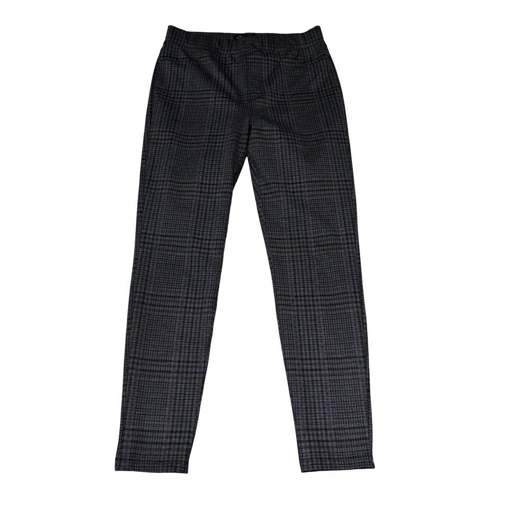 Anthropologie Black & Gray Plaid Cropped Pants